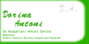 dorina antoni business card